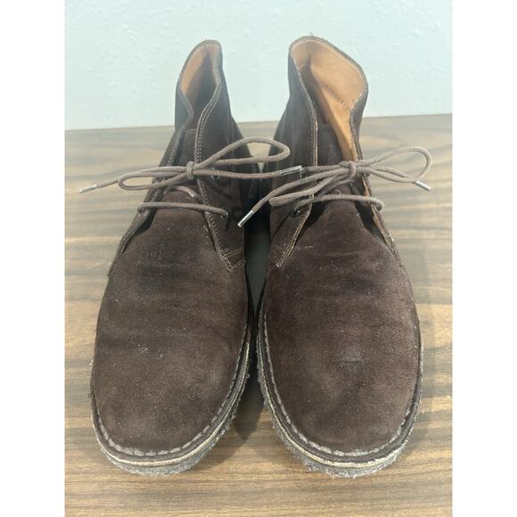 Ralph Lauren Suede Chukka Boots Mens 9D Italy Made Brown Lace Ankle Purple Label main image 11